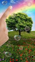 Burbujas y arco iris. Poster