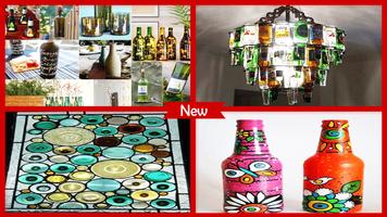 Recycled Glass Bottle Crafts Affiche