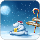 Snowman Snowflakes LWP ไอคอน