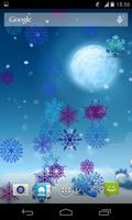Snowman Snowflakes LWP Ekran Görüntüsü 1