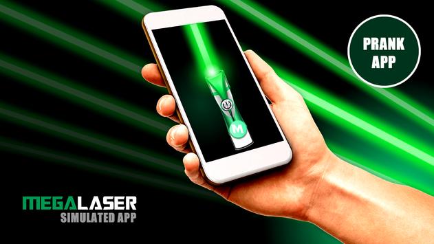 Mega Laser (simulated laser pointer) "PRANK APP" poster