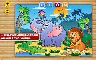 Animal Word Puzzle for Kids capture d'écran 1