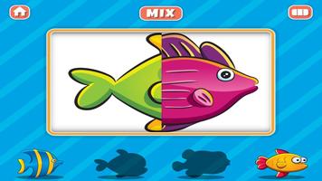 Animal Mix and Match Puzzle Affiche