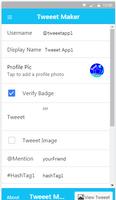 Fake Tweets, Tweet maker app poster