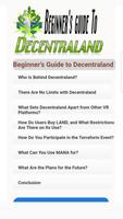 Decentraland Beginners Guide पोस्टर