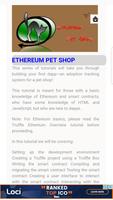 Ethereum Pet Shop Tutorials capture d'écran 1