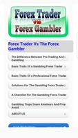 Guide for Forex Trader Vs Forex Gambler poster