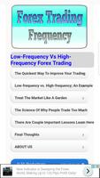 Tutorials for Forex Trading Low vs High Frequency poster