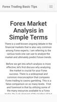 Forex Trading Basic Tips capture d'écran 1