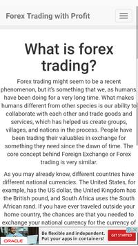 Forex trading for profit