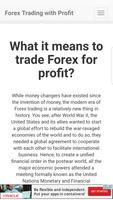 Forex Trading with Profit capture d'écran 1