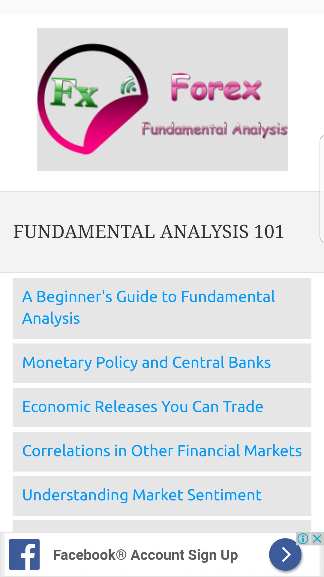 Forex Fundamental Analysis 101 For Android Apk Download - 