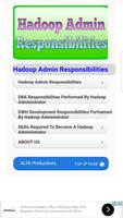 Hadoop Admin Responsibilities الملصق