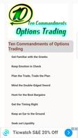 Ten Commandments of Options Trading Plakat