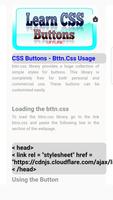 Learn CSS Buttons تصوير الشاشة 1