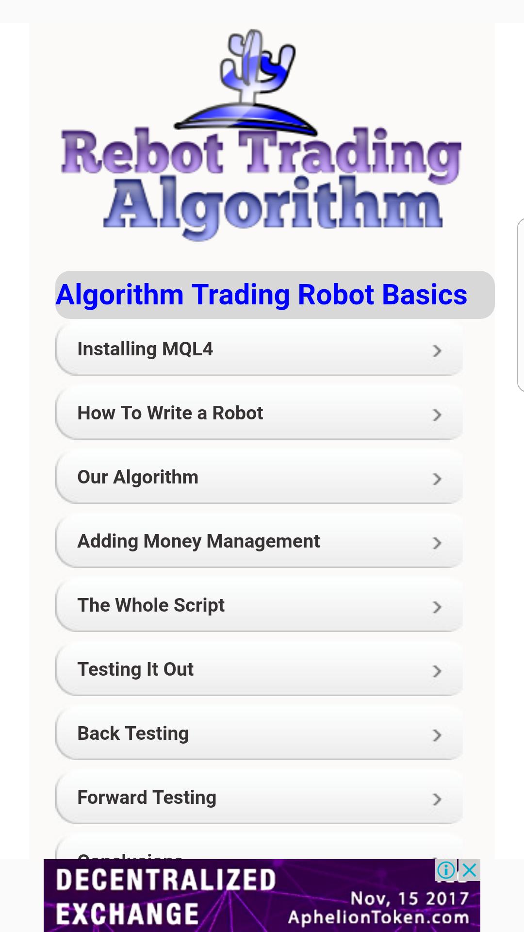 Robot Forex Trading Algorithm For Android Apk Download - 
