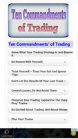 Tutorials for Ten Commandments of Trading Affiche
