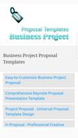 Business Project Proposal Templates Affiche