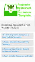 Responsive Restaurant & Food Website Templates पोस्टर
