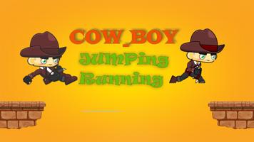 Cow_Boy Jumping Running Affiche