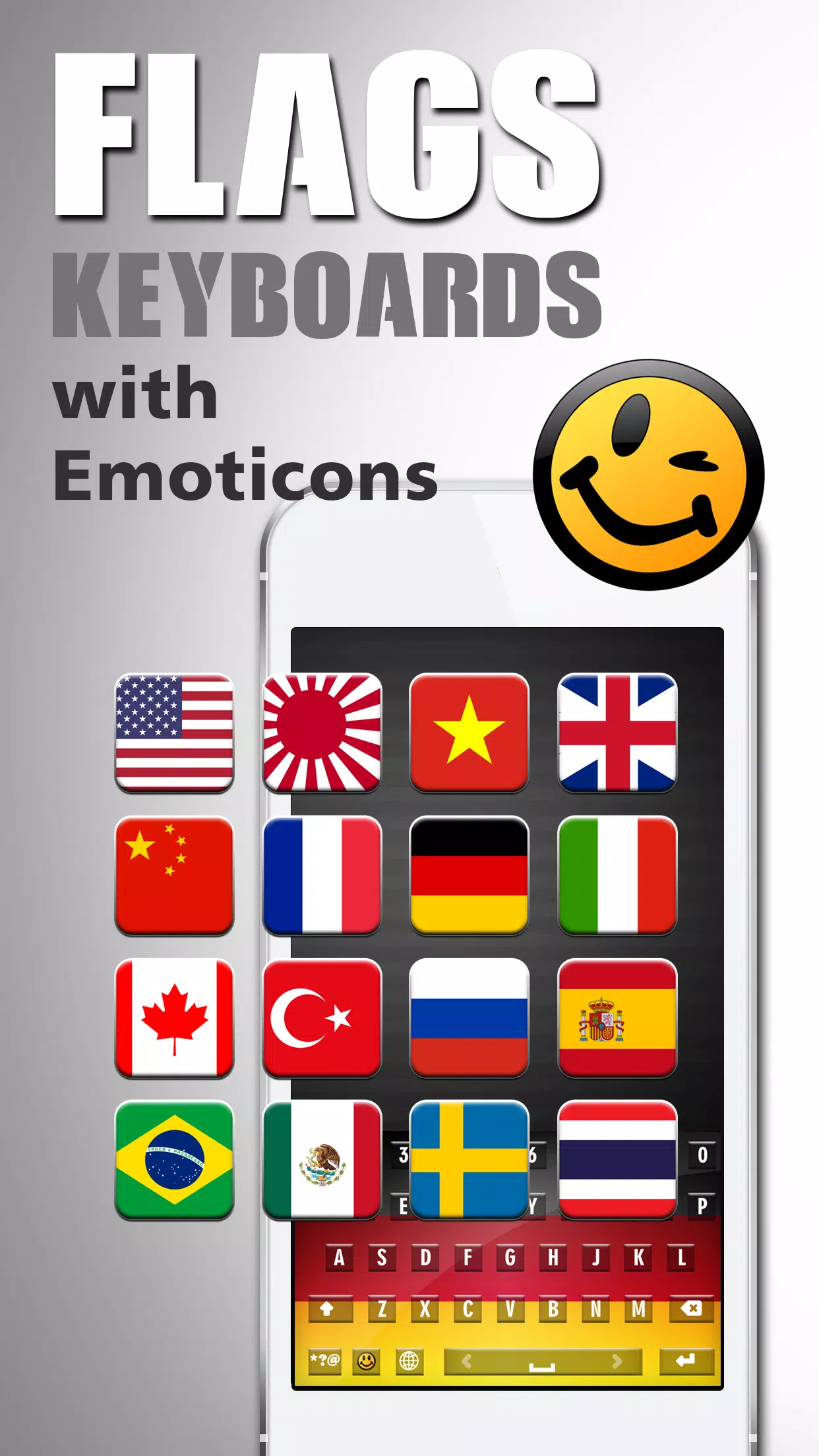 Descarga de APK de Emojis Con Teclado De Banderas para Android