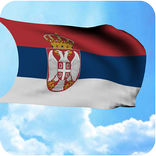 3D Serbia Flag Live Wallpaper