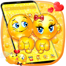 Couple Emoji Sweet Love Theme APK