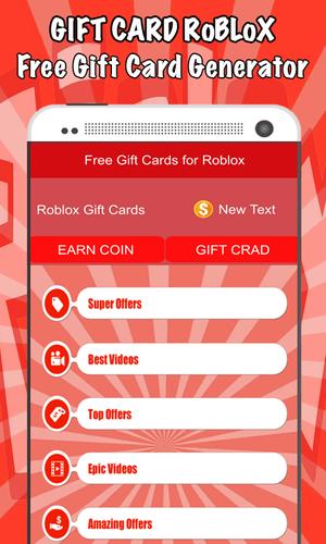 Free Gift Cards For Roblox Gift Cards For Android Apk Download - roblox gift card indonesia