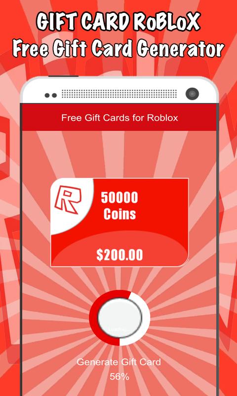 Free Gift Cards For Roblox Gift Cards For Android Apk Download - gift card for robux