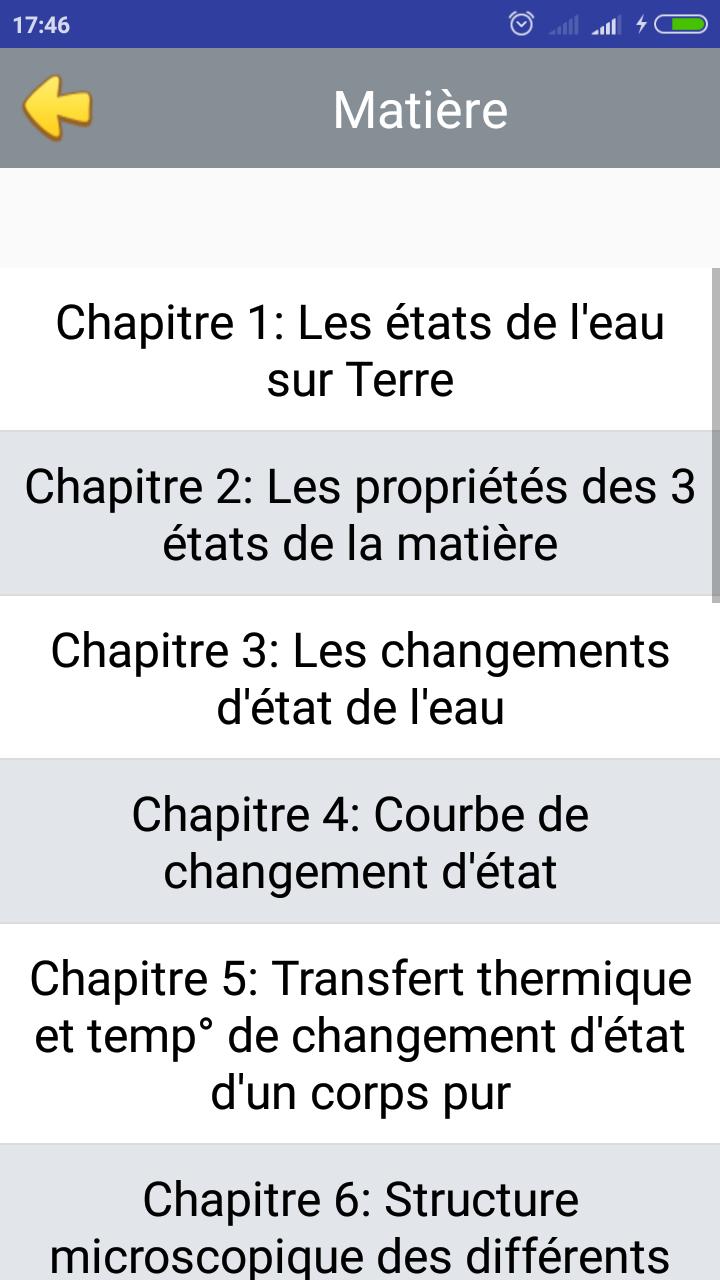 Cours De Physique Chimie 5eme For Android Apk Download
