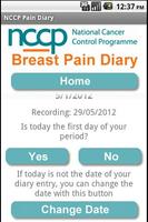 NCCP Breast Pain Diary capture d'écran 1