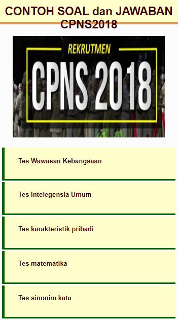 Contoh Soal Jawaban Cpns 2018 For Android Apk Download