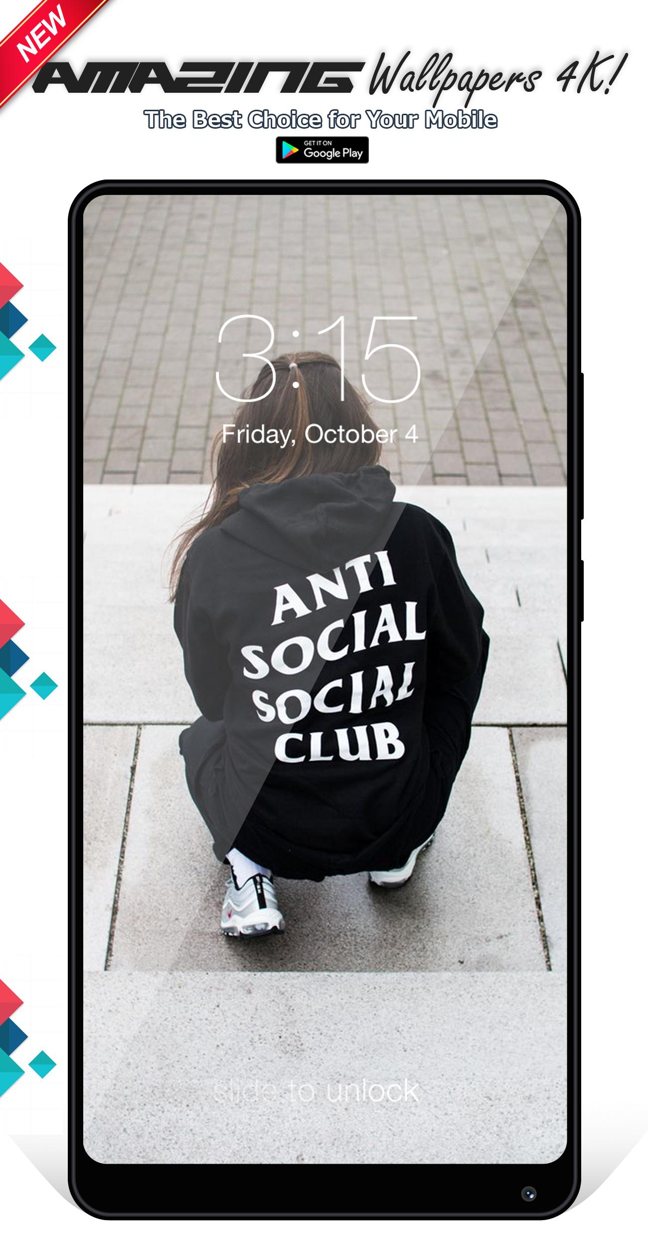 Anti Social Social Club Wallpapers Background For Android Apk Download - anti social social club roblox hoodie