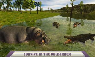 Ultimate Wild Hippo Hunter:Jungle Survival Sim capture d'écran 2