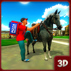 Rapaz de entrega de pizza: simulador de cavalo 3d ícone