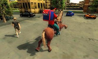 pizza paard bezorgingsjongen: 3d paard simulator screenshot 2