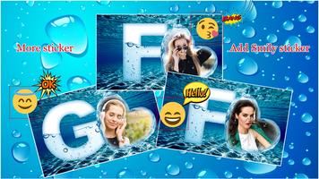 Water Text Photo Frames تصوير الشاشة 1