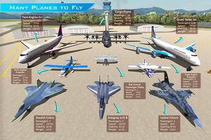 Flight Plane Landing Simulator 3D Free Affiche