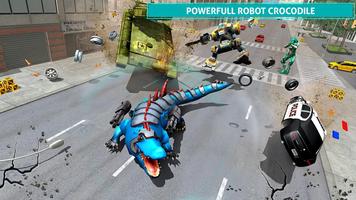 Futuristic Robot Crocodile Transforming Robot Game capture d'écran 3