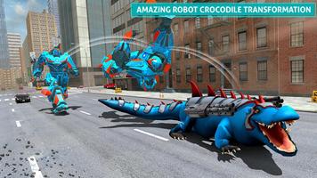 Futuristic Robot Crocodile Transforming Robot Game capture d'écran 1