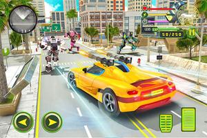 Echte Roboter Rhino Attack Car Transform Spiele Screenshot 1