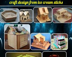 handicraft designs from ice cream sticks poster