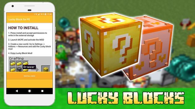 Lucky Blocks Mod For Pocket Edition Apk App Free Download For Android - new prison life roblox map for mcpe road block 2 for