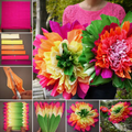 Craft paper flowers