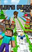 MineCraft Subway Rush: Lego, Block, Craft 3D Run capture d'écran 1