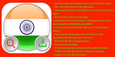 Indian video downloader الملصق