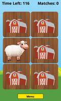Farm Animal Picture Match Affiche