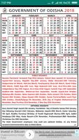 1 Schermata Odisha Govt. Holidays Calendar 2018