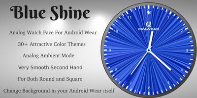 Blue Shine - Watch Face with inbuilt themes. capture d'écran 2