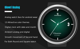 Glowri Analog - Watch Face with inbuilt themes captura de pantalla 2